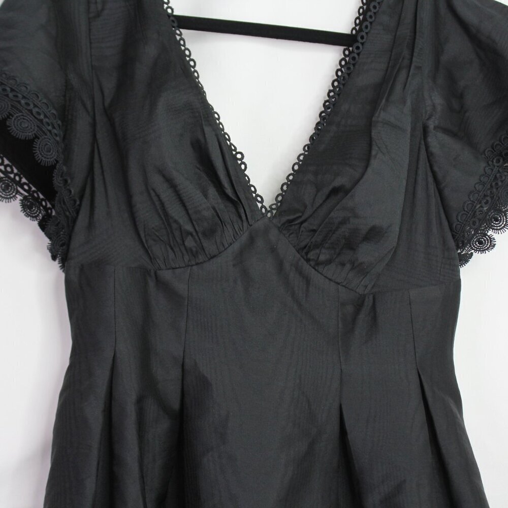 Sachin and Babi Sara Black V-Neck Gown Dress Size 4 - Picture 4 of 15